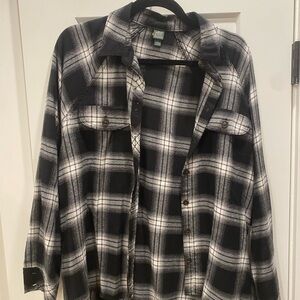 Black and White Plaid Shirt